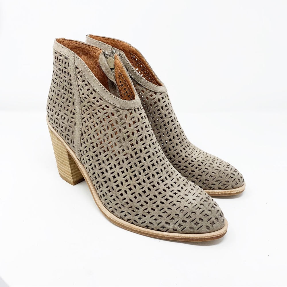 Jeffery Campbell Medera Cutout Bootie Taupe NEW